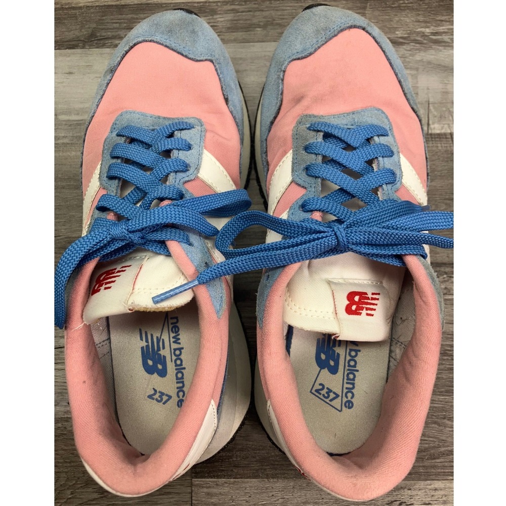 New Balance 237 Pink Blue Suede Retro Lifestyle Sneakers WS237IC Womens 8.5 - Picture 5 of 7